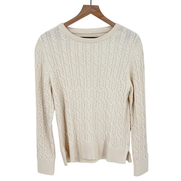 Barbour Hampton Knit Cable Knit Pullover Crew Neck Sweater Size 8 - Picture 1 of 6